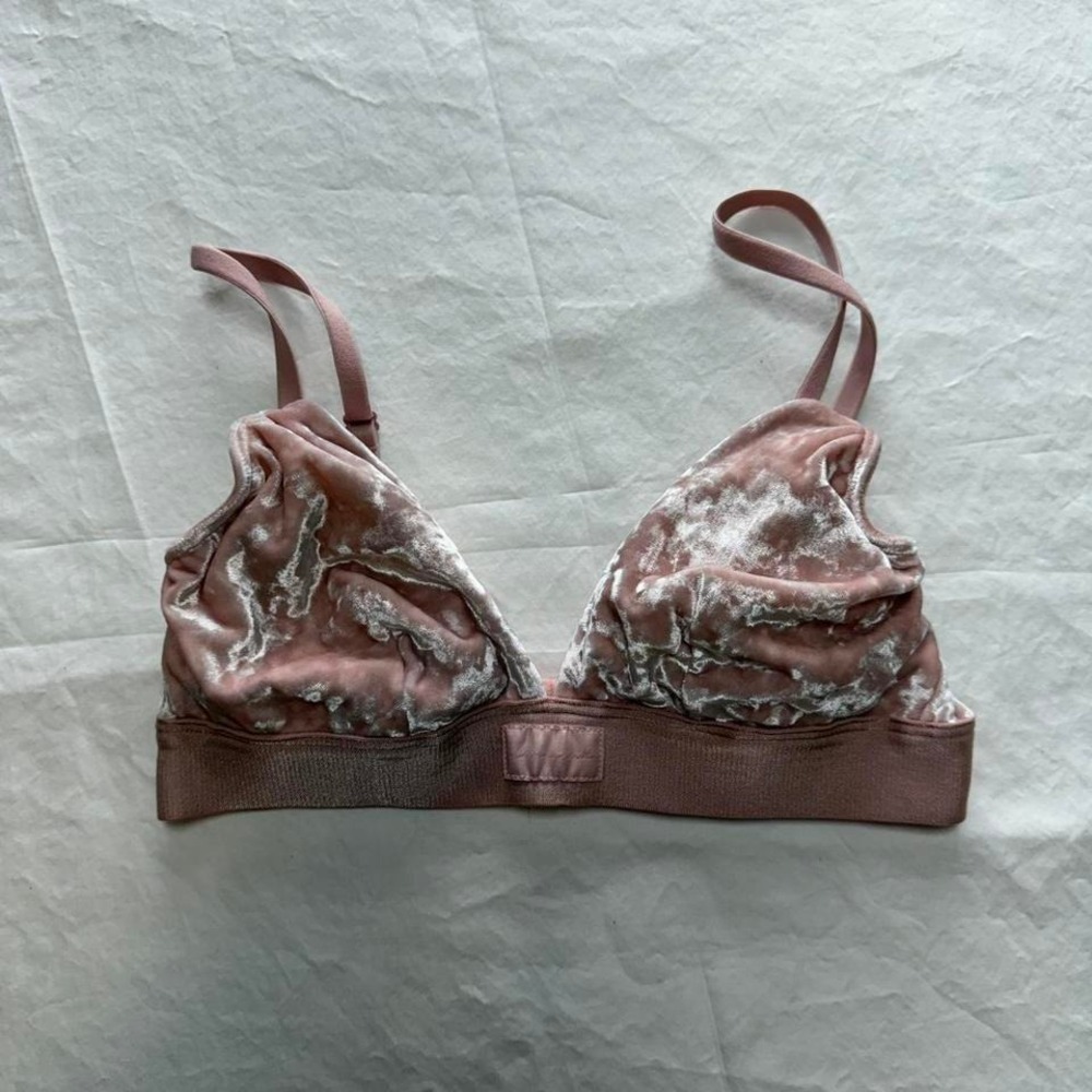 Victoria's Secret PINK Pink Velvet Bralette Sz S